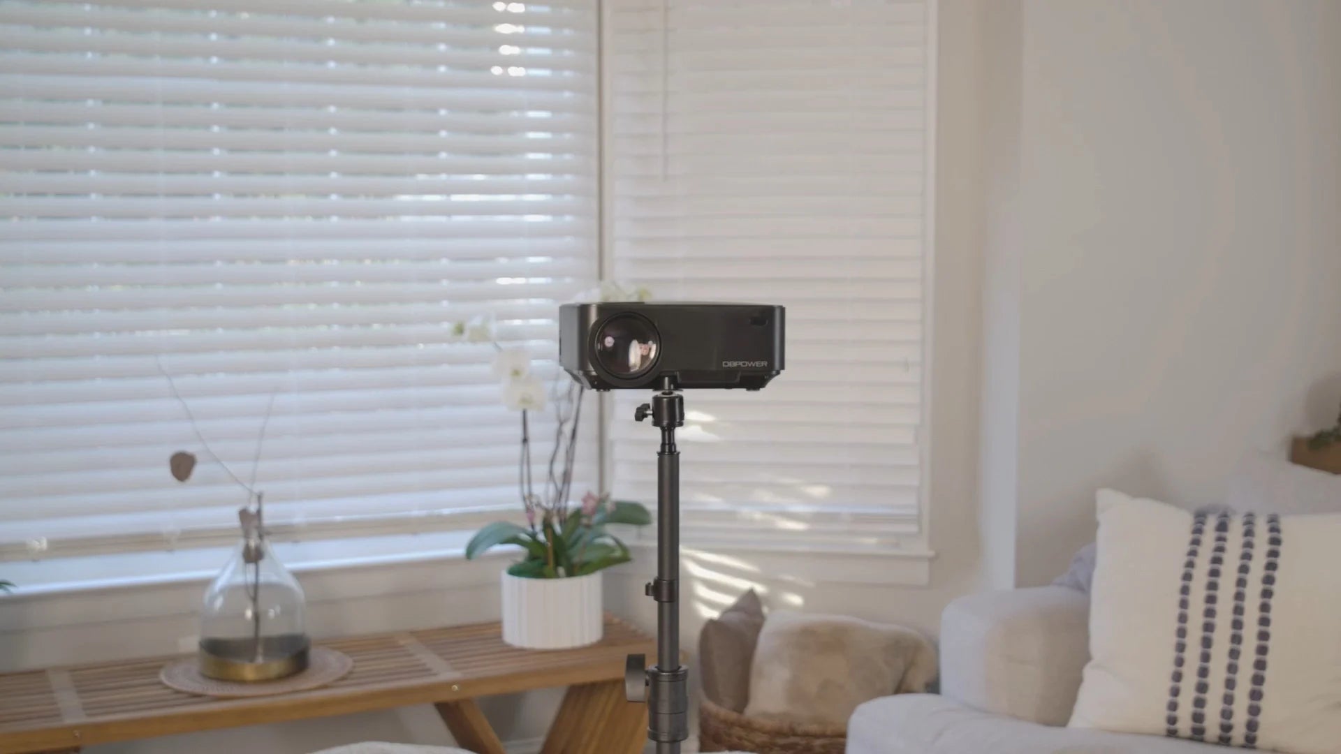 Mini projectors on the PropVue stand — Threaded swivel-head mount